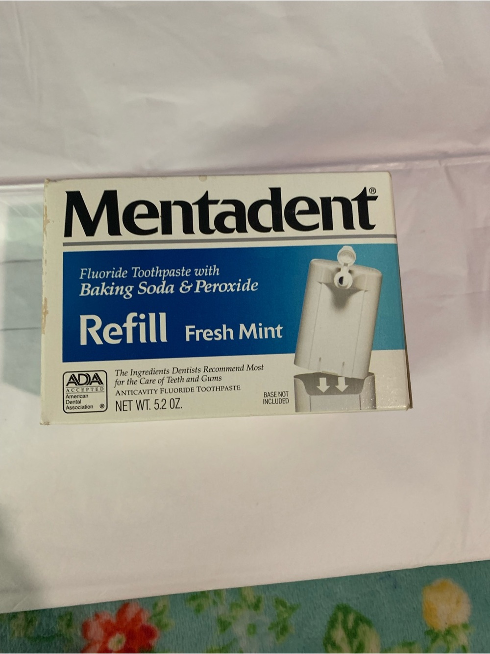 Mentadent Fluoride Baking Soda Fresh Mint Toothpaste Refill